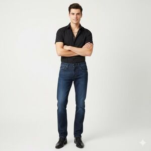 Semaforo Guido Dark Wash Button Fly Y2K Jersey Shore Streetwear Jeans